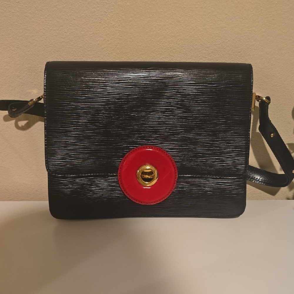 Louis Vuitton Freidland Rare Elegant Black and Red Women's Bag